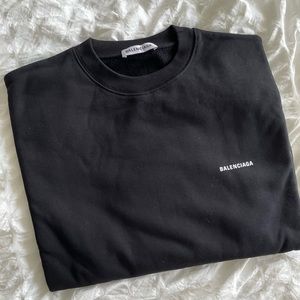 BALENCIAGA Black Long Sleeve Crewneck